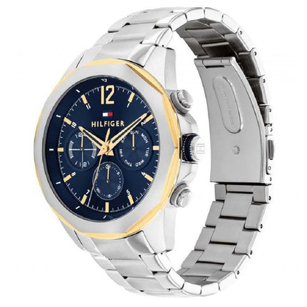 Detalle de la esfera azul del reloj Tommy Hilfiger 1792059 para hombre