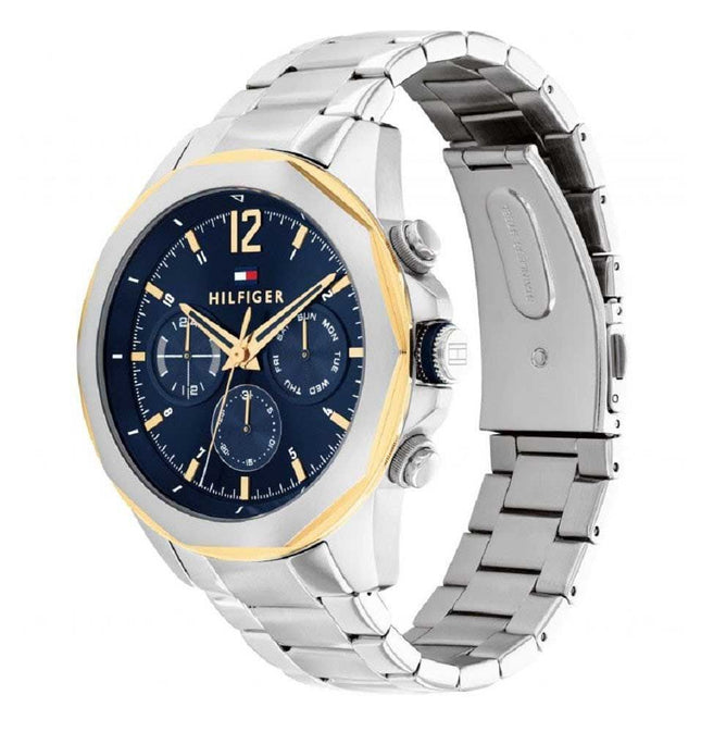Detalle de la esfera azul del reloj Tommy Hilfiger 1792059 para hombre