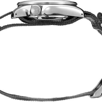 Detalle de la esfera gris del reloj Seiko SRPE61K1 automático