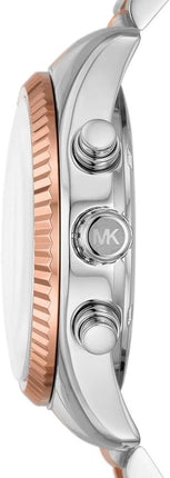Detalle de la esfera rosada del reloj Michael Kors MK7219 para mujer