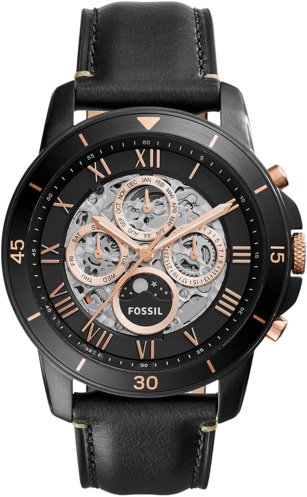 Reloj Fossil ME3138 automático para hombre en negro con correa de silicona