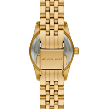 Parte trasera y cierre del reloj Michael Kors MK4741 dorado