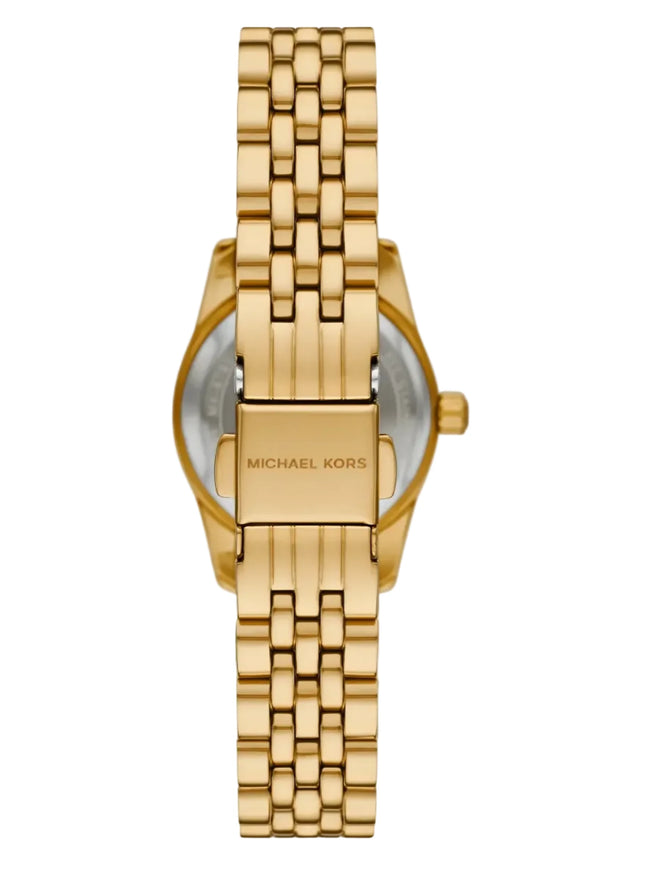 Parte trasera y cierre del reloj Michael Kors MK4741 dorado