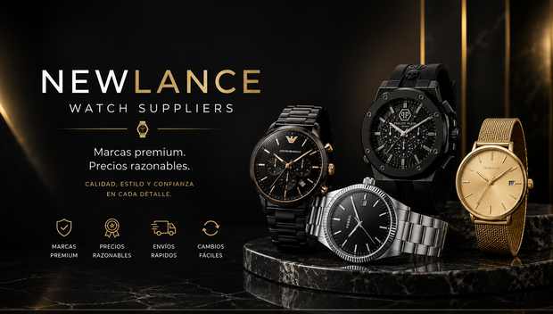 Banner principal Newlance con relojes premium y diseño elegante