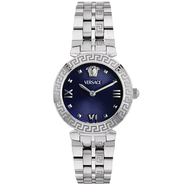 Reloj Versace VEOCA0124 para mujer en acero plateado y esfera azul