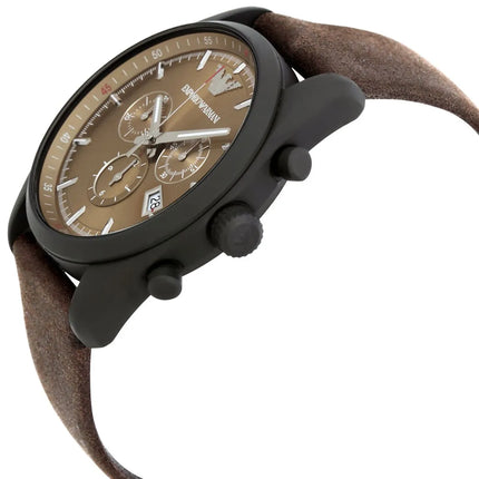 Detalle de la esfera cronógrafo del reloj Emporio Armani AR6078 para hombre