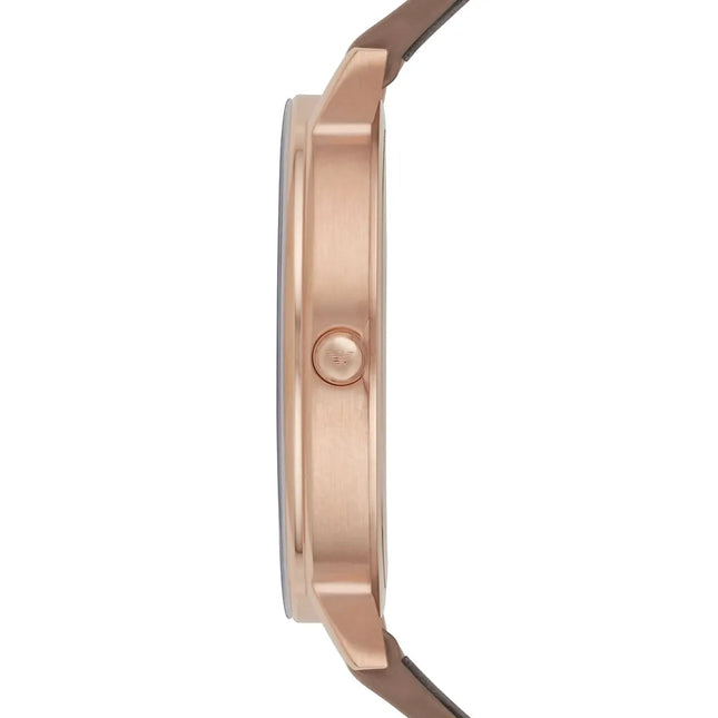 Detalle de la esfera clara del reloj Emporio Armani AR8040 para mujer