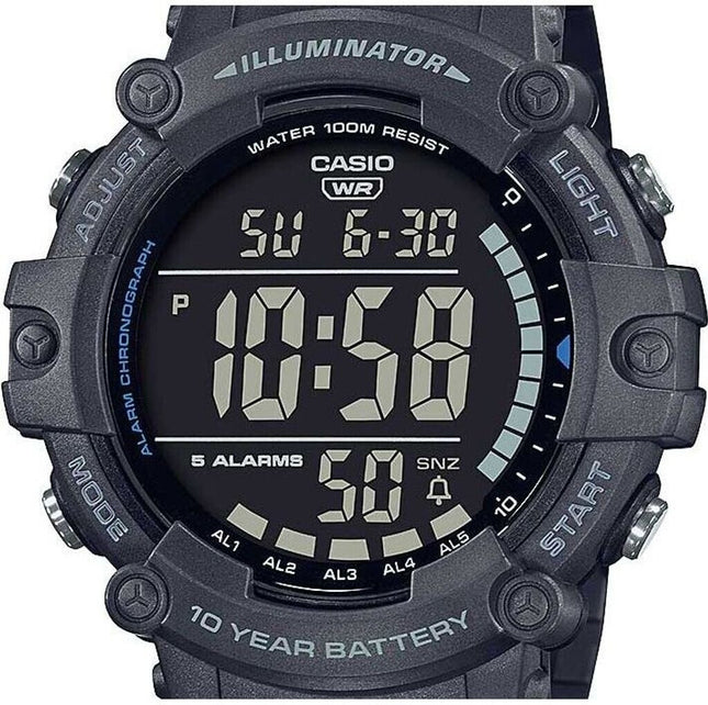 Detalle de la pantalla digital del reloj Casio AE-1500WH-8BVDF