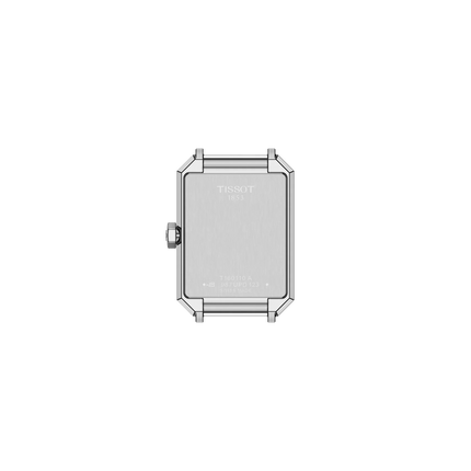 Vista trasera  del reloj rectangular Tissot SRV T160.110.11.033.00