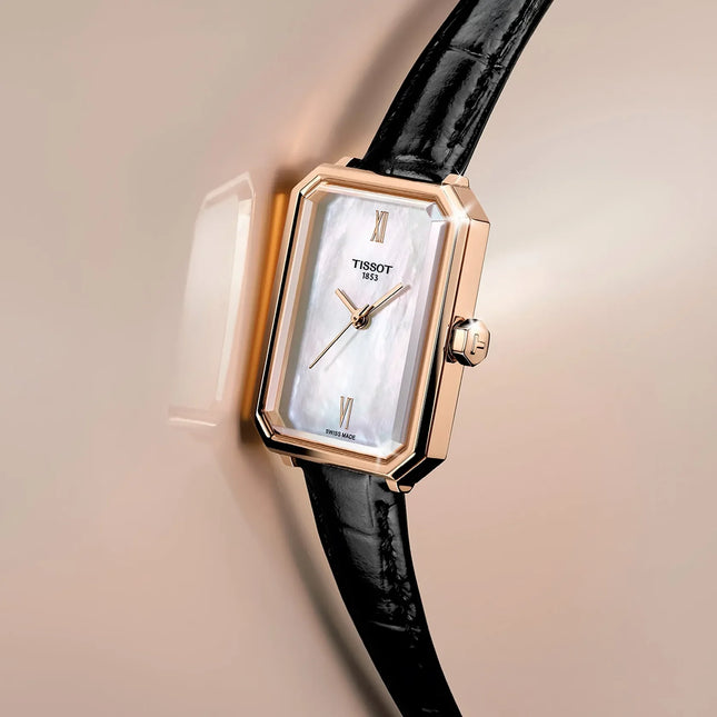 Esfera blanca de nácar del reloj Tissot SRV T160.110.36.113.00