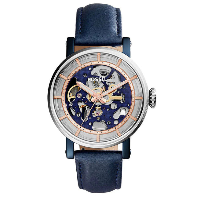 Reloj Fossil ME3136 automático para hombre en azul con correa de silicona