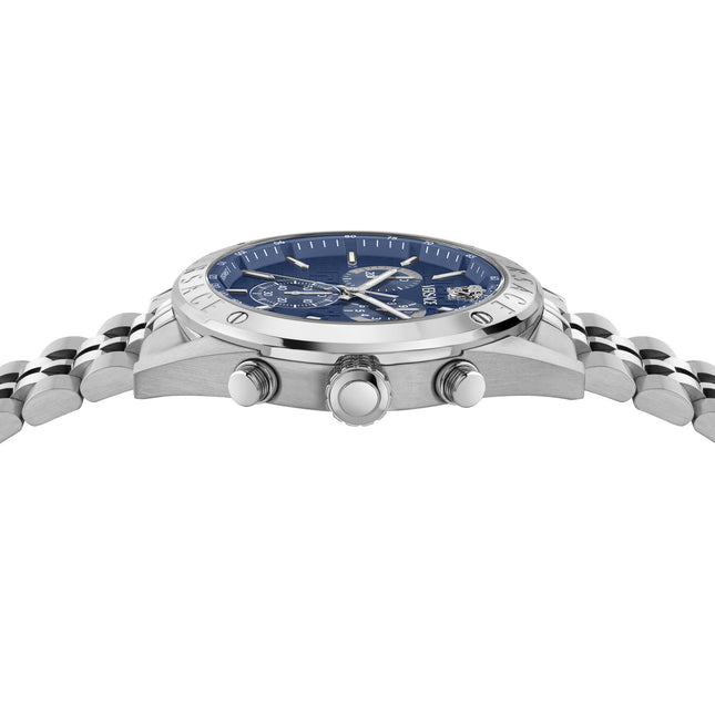 Detalle de la esfera azul del reloj Versace VEKHA0325 para hombre