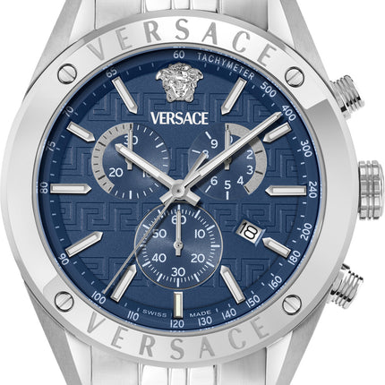 Reloj Versace VEKHA0325 para hombre plateado con esfera azul