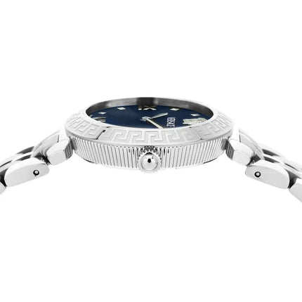 Reloj Versace VEOCA0124 para mujer en acero plateado y esfera azul