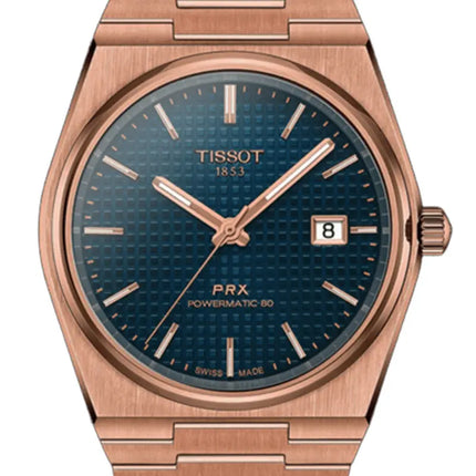 Reloj Tissot PRX Powermatic 80 T137.407.33.041.00 automático oro rosa