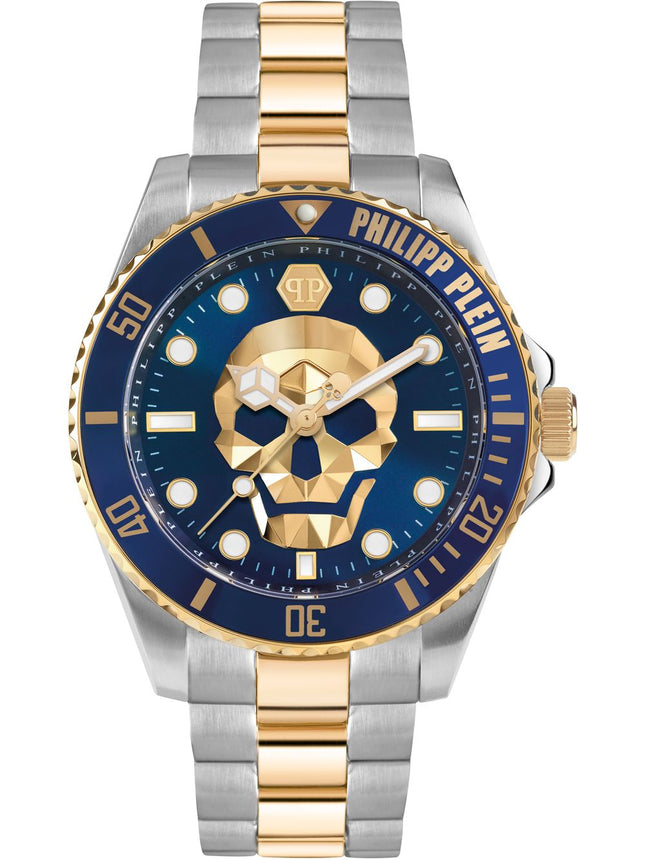 Reloj Philipp Plein PWOAA0722 para hombre en acero bicolor con bisel azul