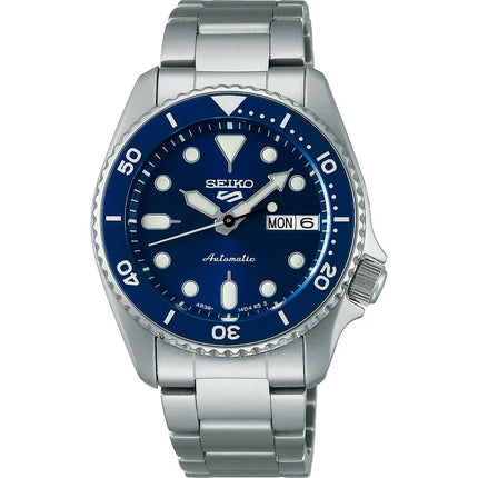 Reloj Seiko SRPL77K1 automático para hombre en acero plateado con esfera azul
