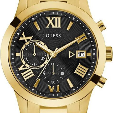 Reloj Guess W0668G8 para hombre dorado con esfera negra