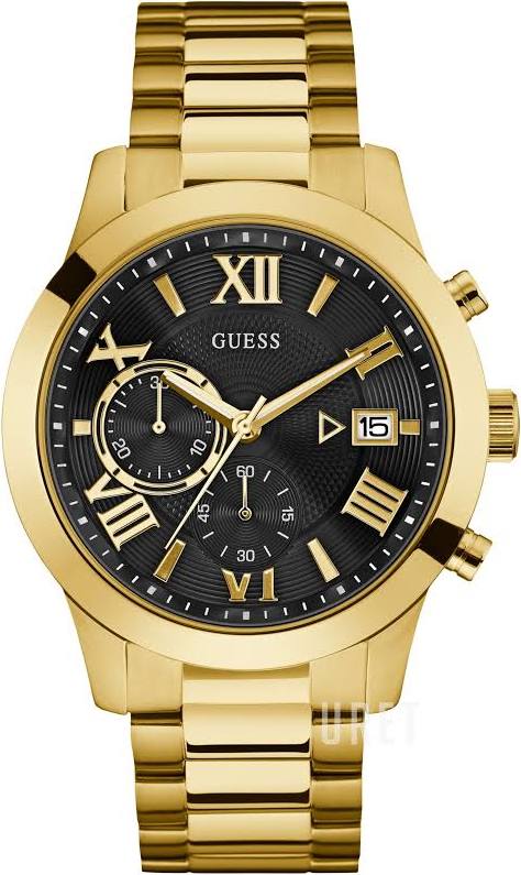 Reloj Guess W0668G8 para hombre dorado con esfera negra