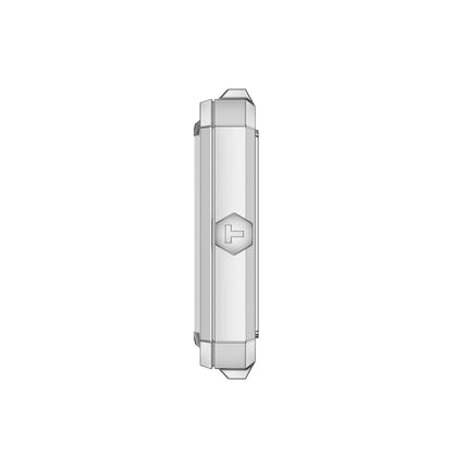 Vista lateral del reloj rectangular Tissot SRV T160.110.16.423.00