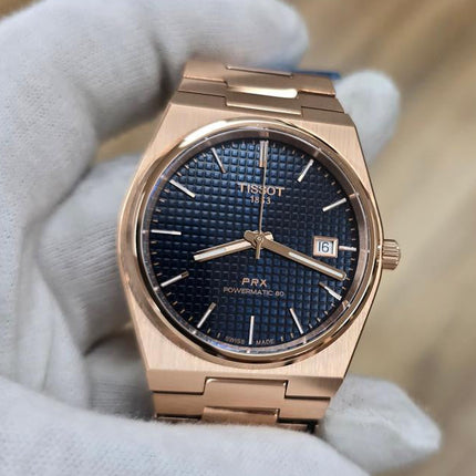 Reloj Tissot PRX Powermatic 80 T137.407.33.041.00 automático oro rosa
