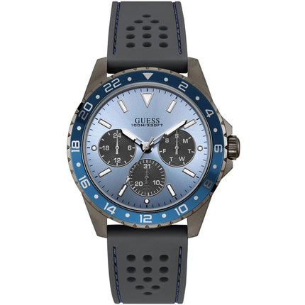 Reloj Guess W1108G6 para hombre con correa negra y detalles azules