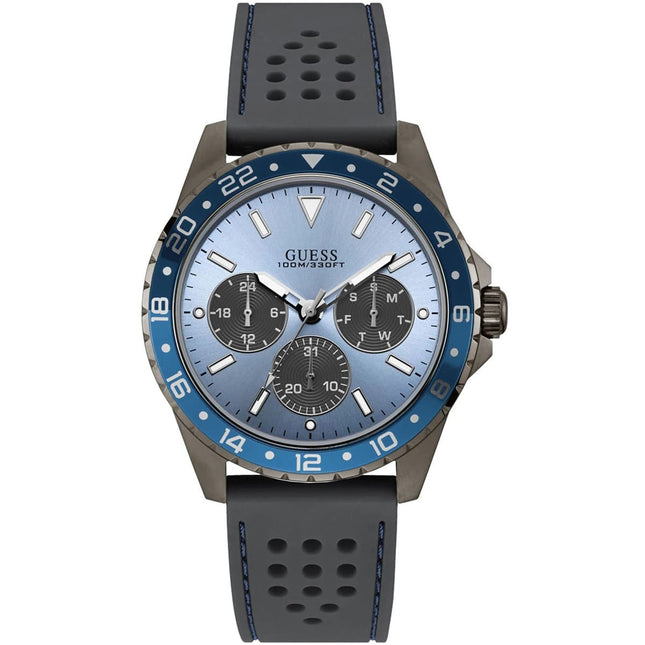Reloj Guess W1108G6 para hombre con correa negra y detalles azules