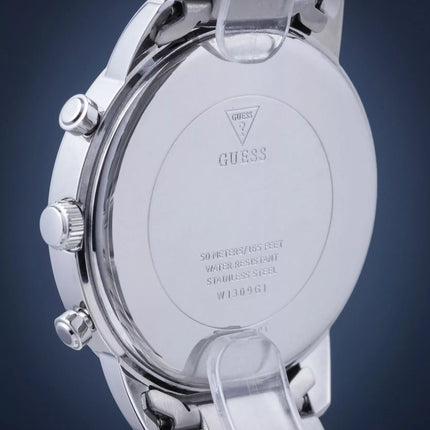 Reloj Guess W1309G4 para hombre en acero plateado y esfera azul